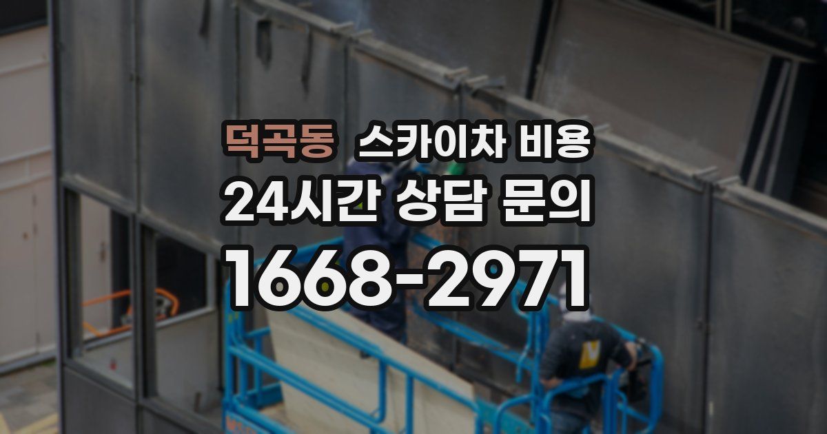 덕곡동 스카이차 비용