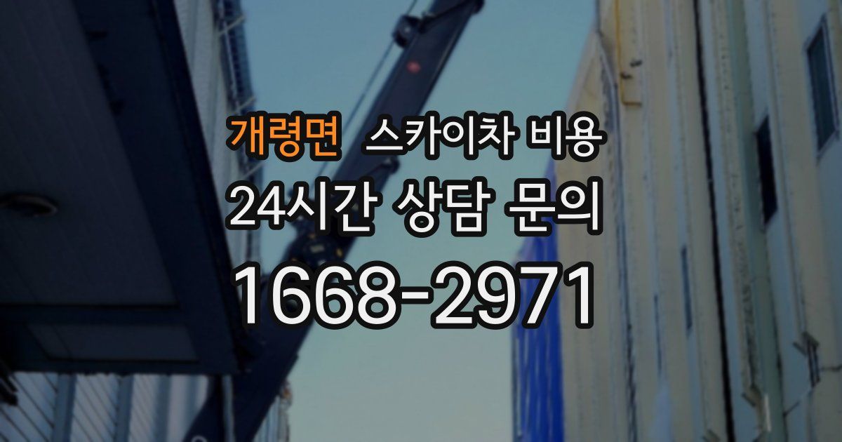 개령면 스카이차 비용