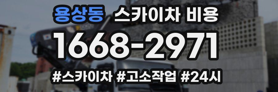 용상동 스카이차 비용