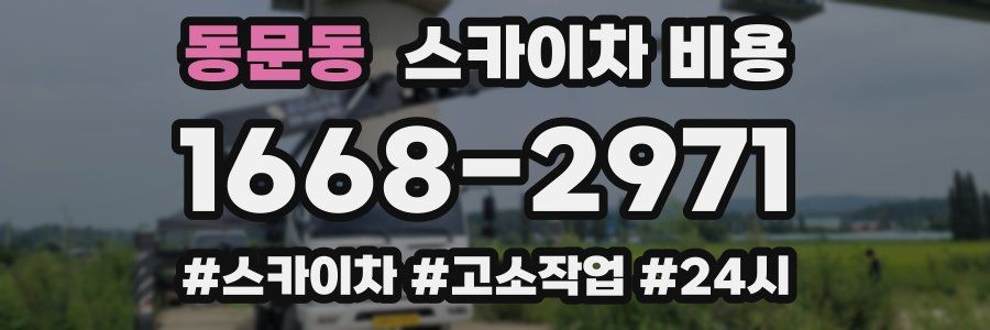 동문동 스카이차 비용