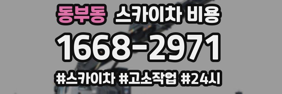 동부동 스카이차 비용