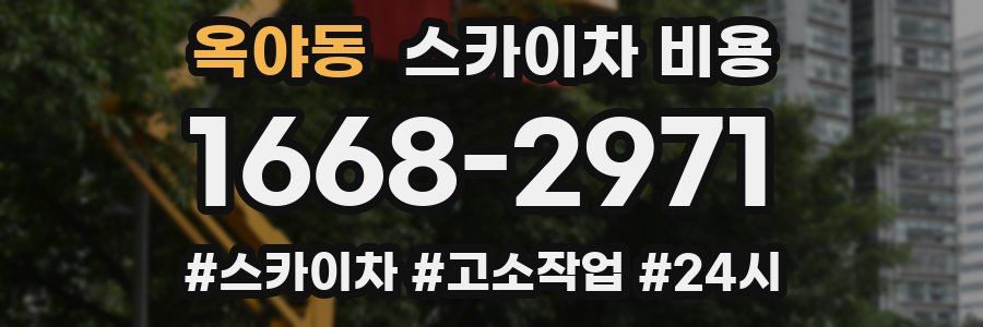 옥야동 스카이차 비용
