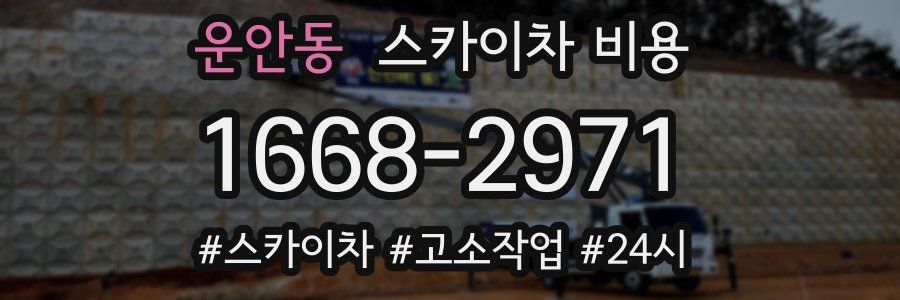 운안동 스카이차 비용