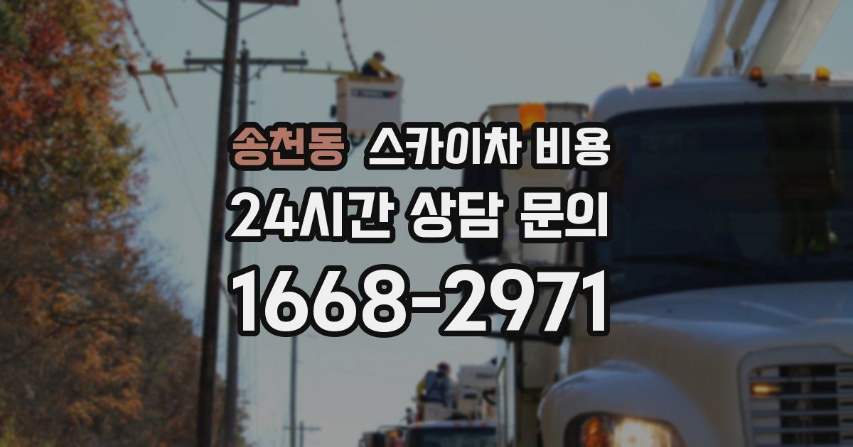 송천동 스카이차 비용