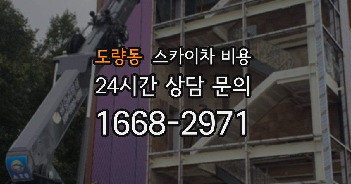 도량동 스카이차 비용