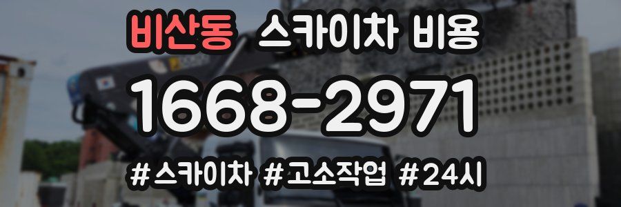 비산동 스카이차 비용