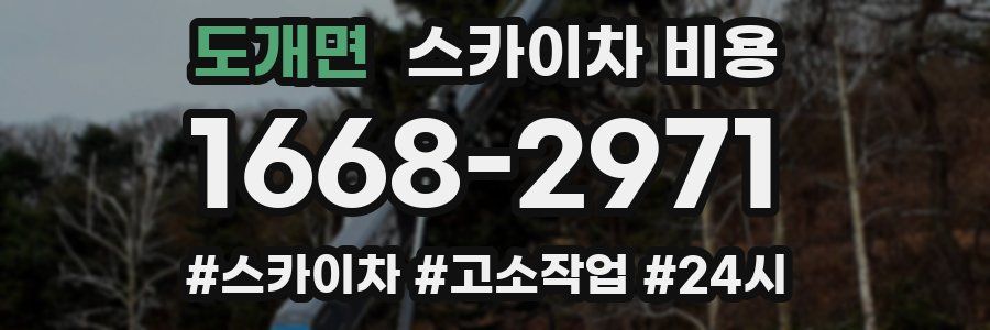 도개면 스카이차 비용