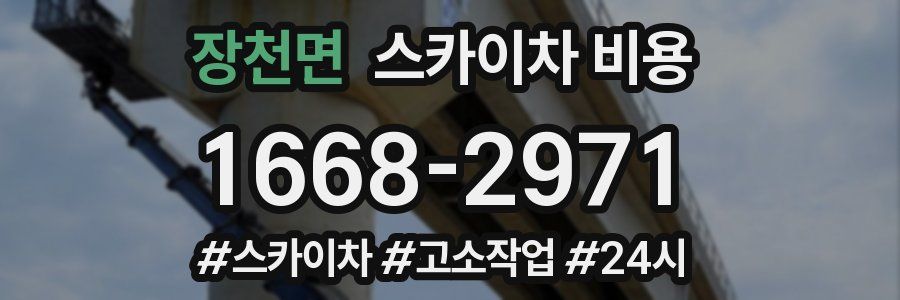 장천면 스카이차 비용