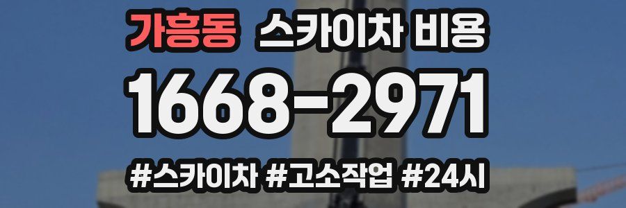 가흥동 스카이차 비용