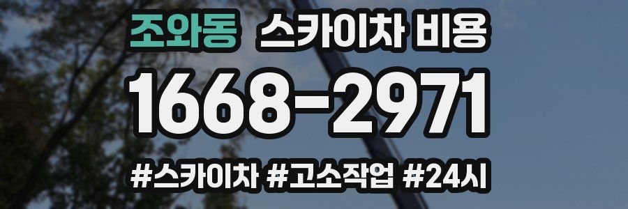 조와동 스카이차 비용