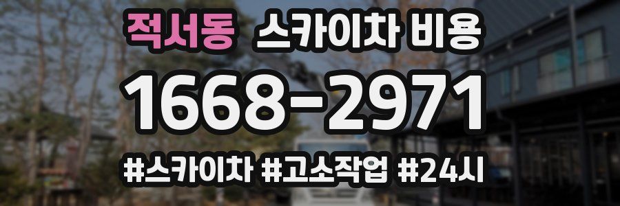 적서동 스카이차 비용