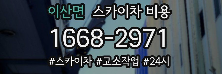 이산면 스카이차 비용