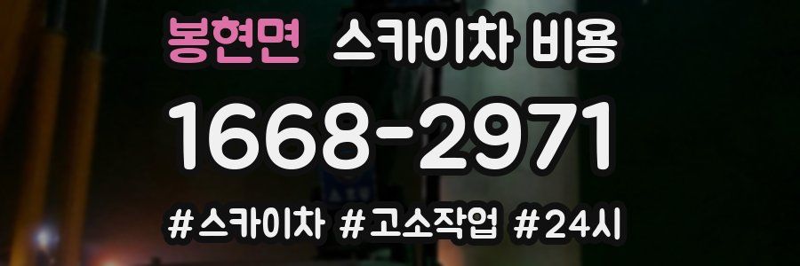 봉현면 스카이차 비용