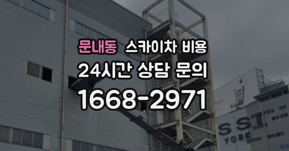 문내동 스카이차 비용