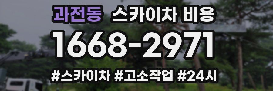 과전동 스카이차 비용