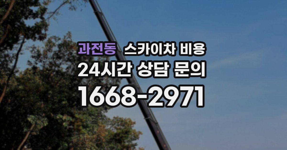 과전동 스카이차 비용