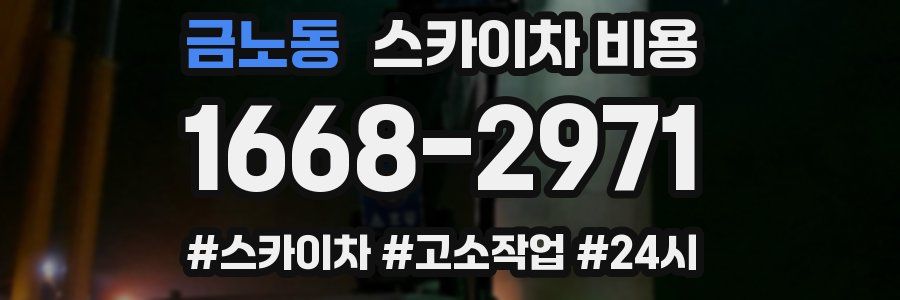 금노동 스카이차 비용