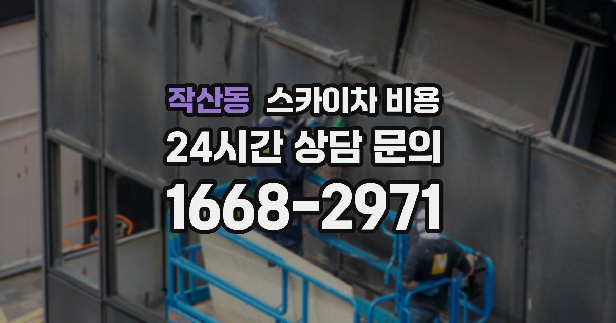 작산동 스카이차 비용