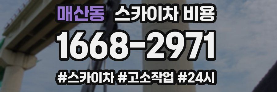 매산동 스카이차 비용