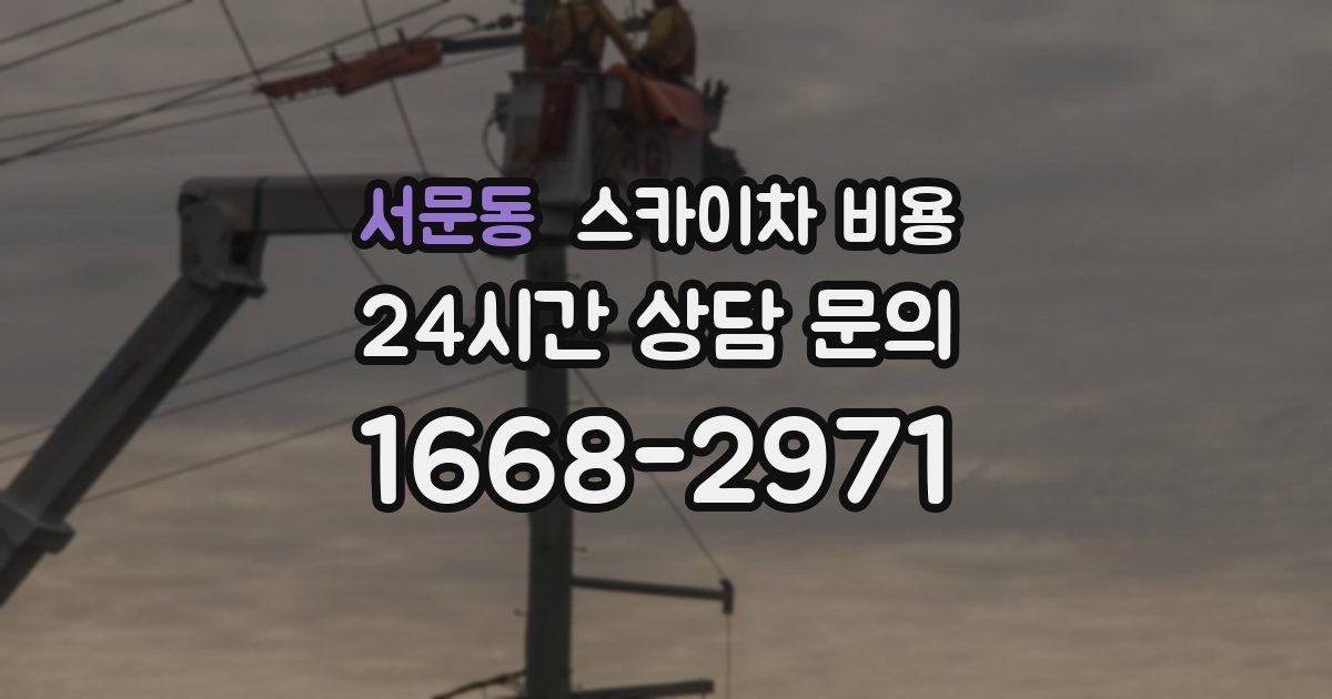 서문동 스카이차 비용