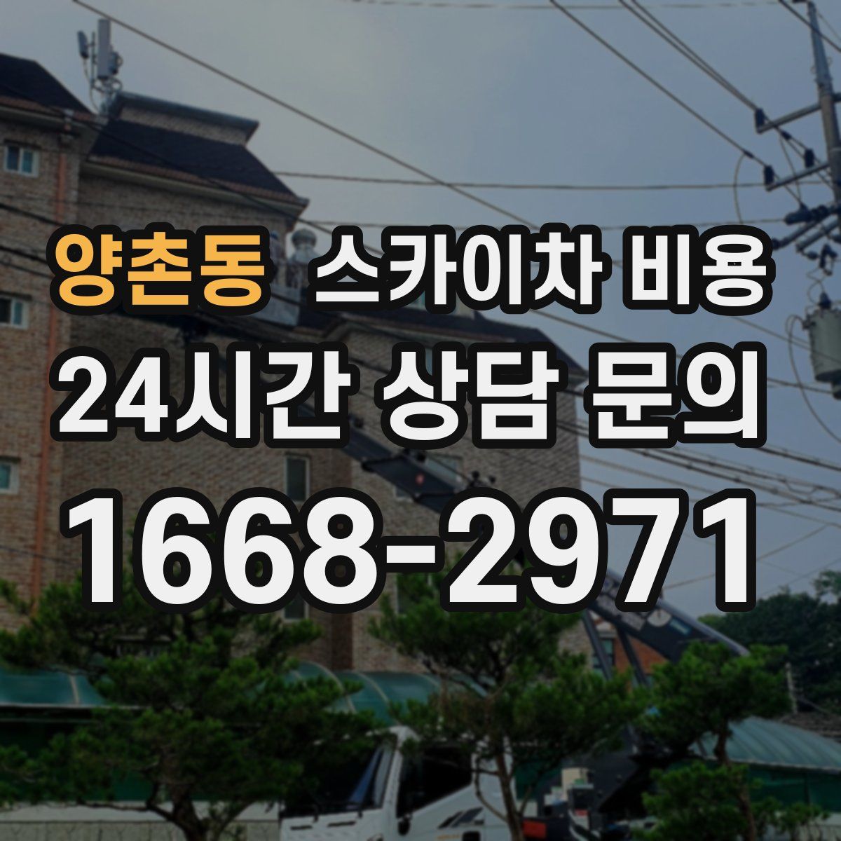 양촌동 스카이차 비용