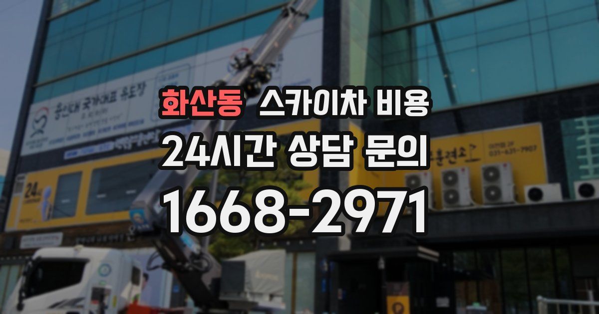 화산동 스카이차 비용