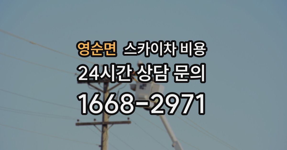 영순면 스카이차 비용