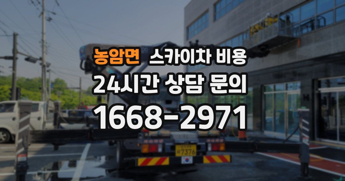 농암면 스카이차 비용