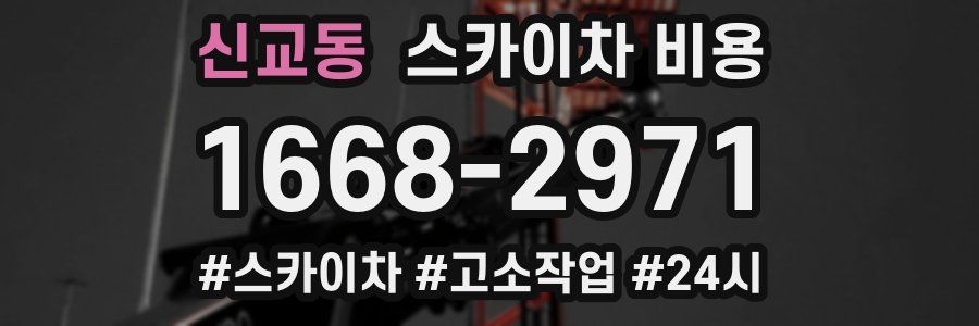 신교동 스카이차 비용