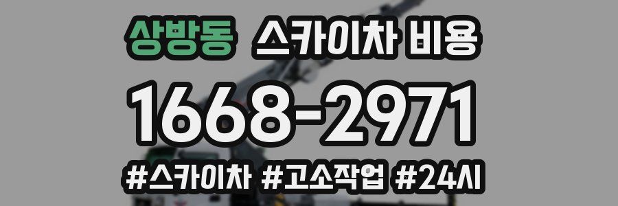 상방동 스카이차 비용