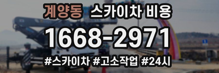 계양동 스카이차 비용