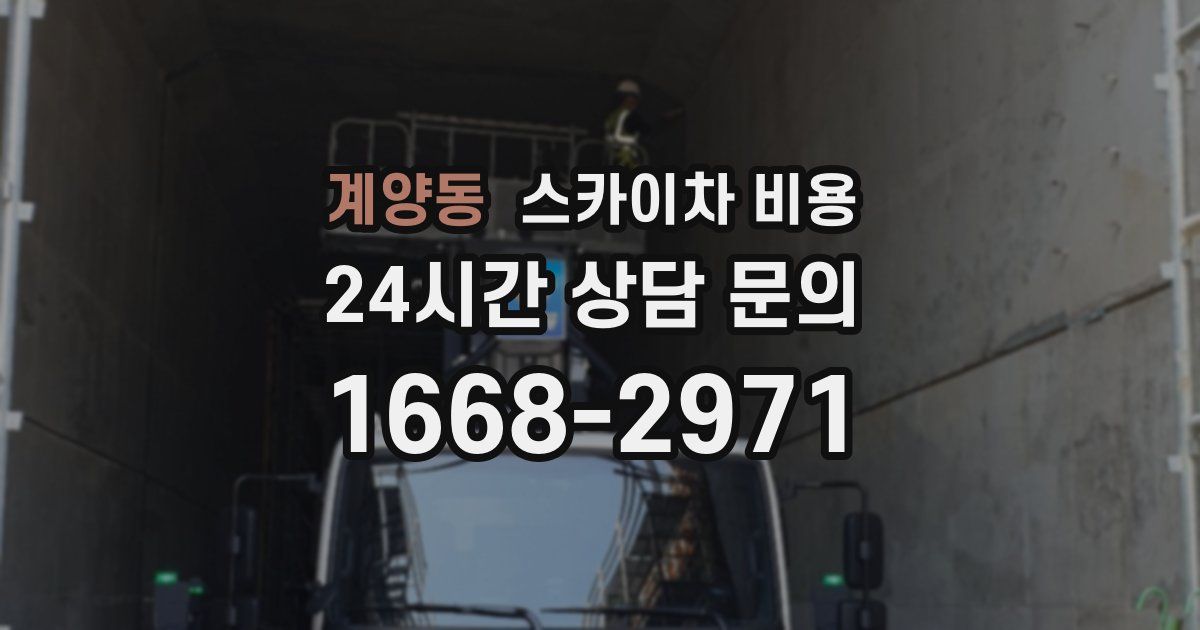 계양동 스카이차 비용