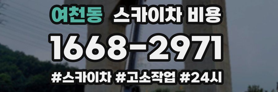 여천동 스카이차 비용