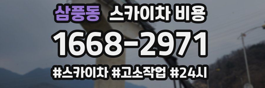 삼풍동 스카이차 비용