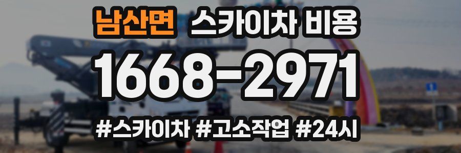 남산면 스카이차 비용