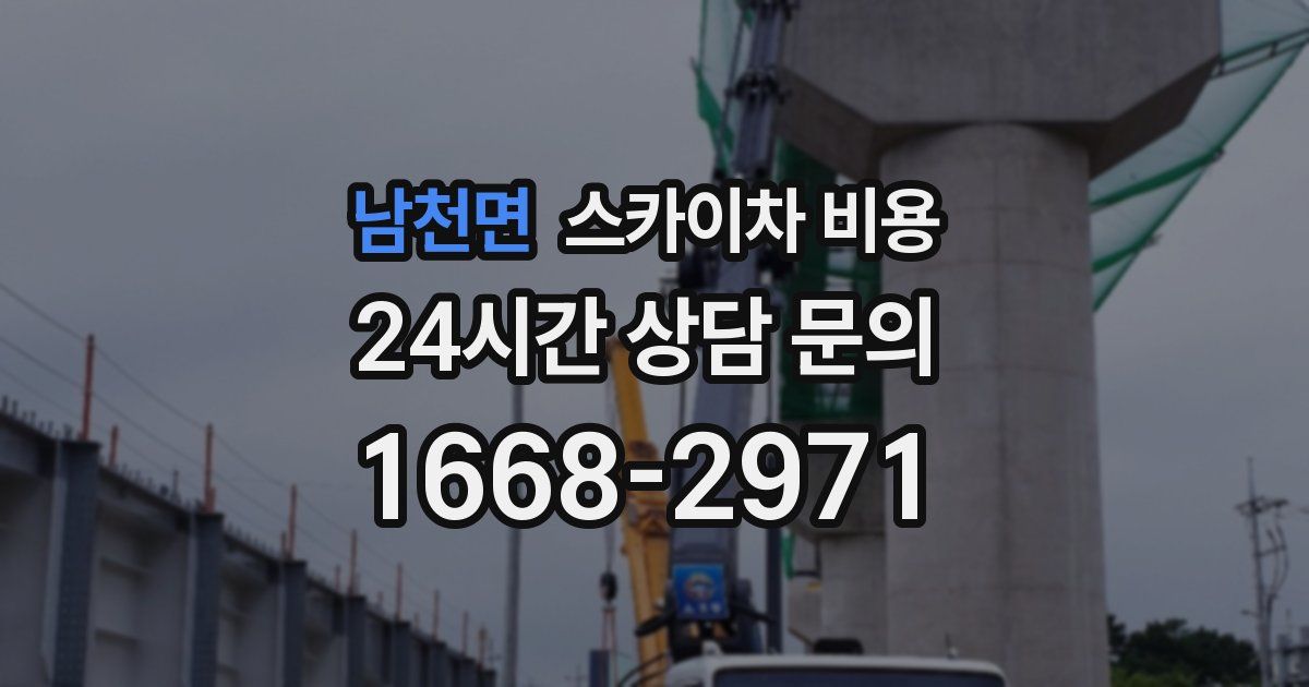 남천면 스카이차 비용