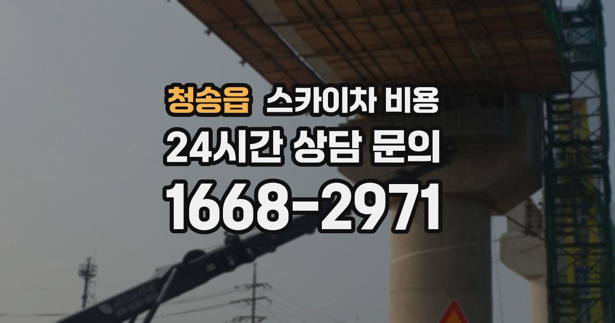 청송읍 스카이차 비용