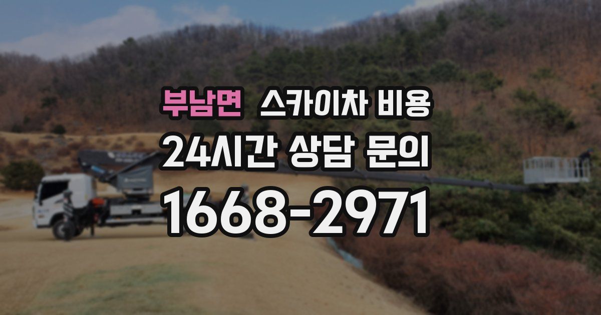부남면 스카이차 비용
