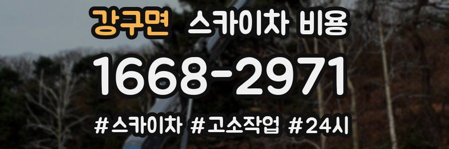 강구면 스카이차 비용