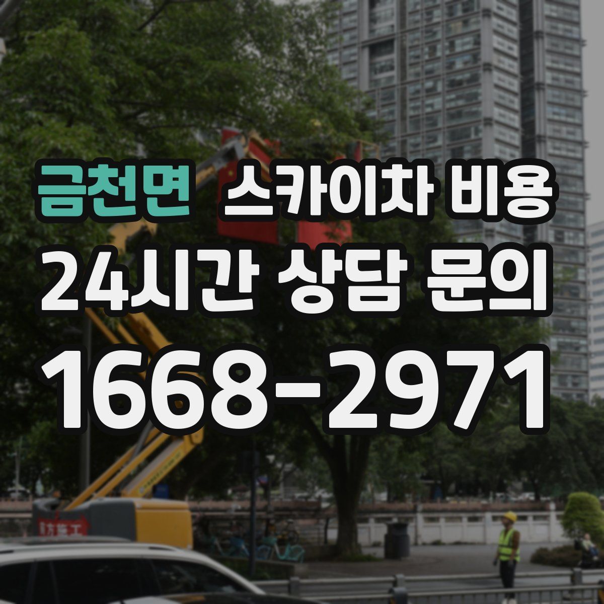 금천면 스카이차 비용
