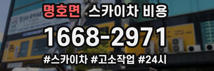 명호면 스카이차 비용