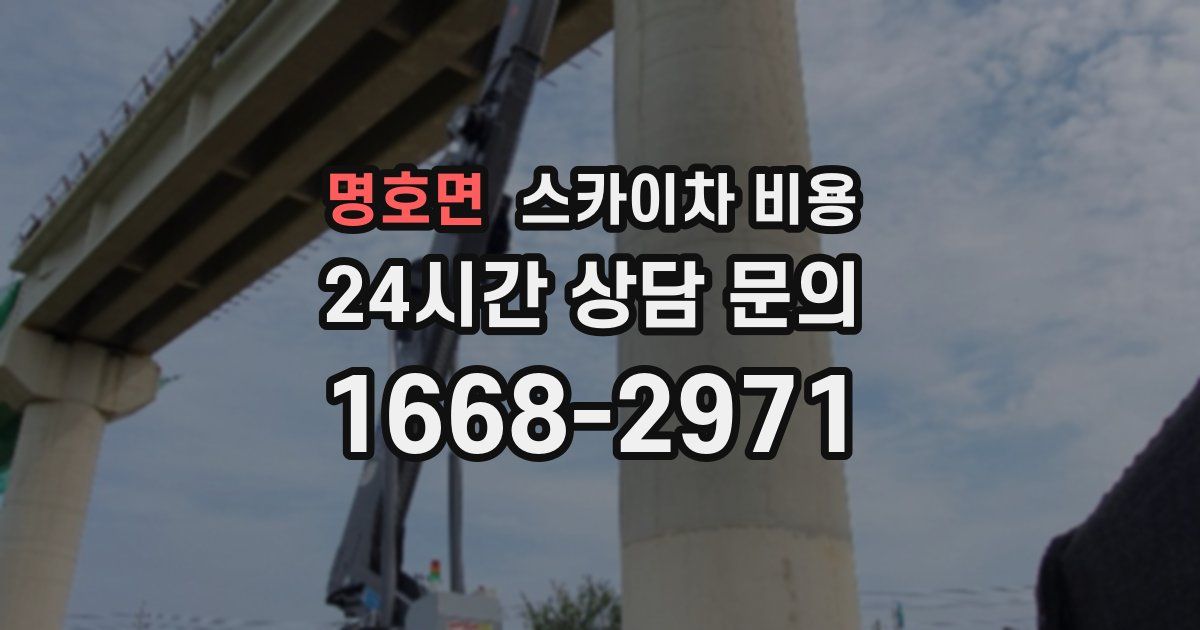 명호면 스카이차 비용