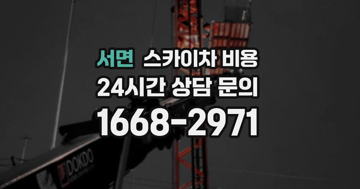 서면 스카이차 비용