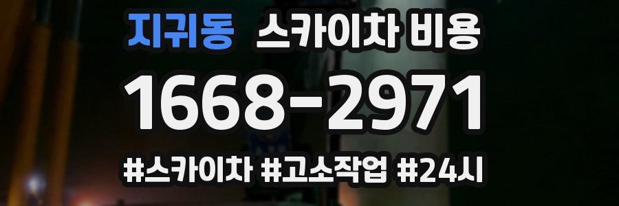 지귀동 스카이차 비용