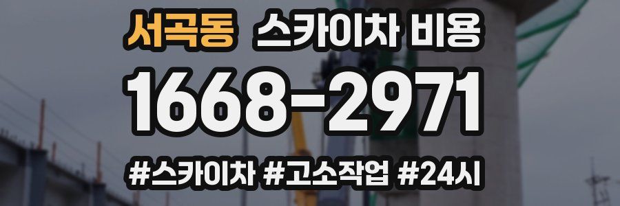 서곡동 스카이차 비용