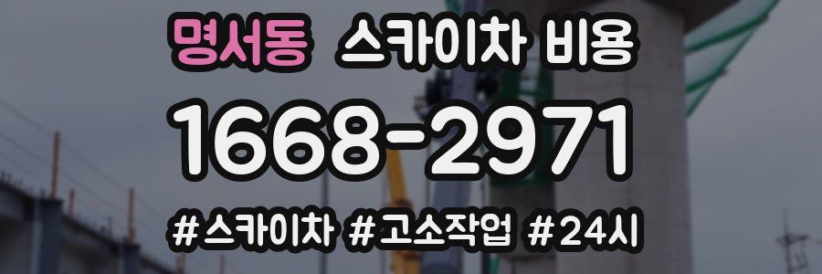 명서동 스카이차 비용