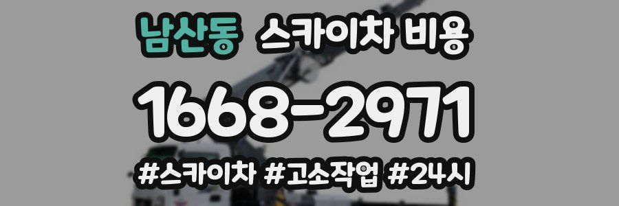 남산동 스카이차 비용