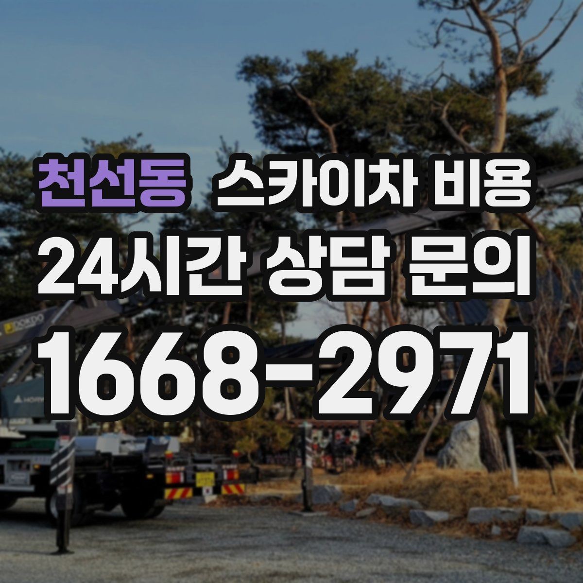 천선동 스카이차 비용 전선이 많은 거리에서 작업이 어려운 이유
