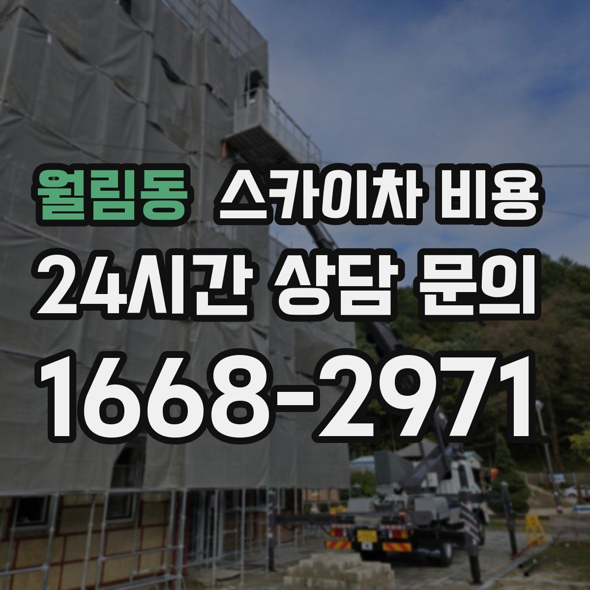 월림동 스카이차 비용 '가능 높이'만 보고 선택하면 안 되는 이유