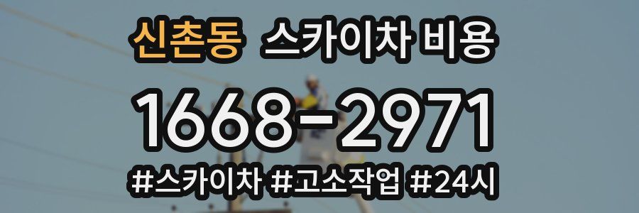 신촌동 스카이차 비용